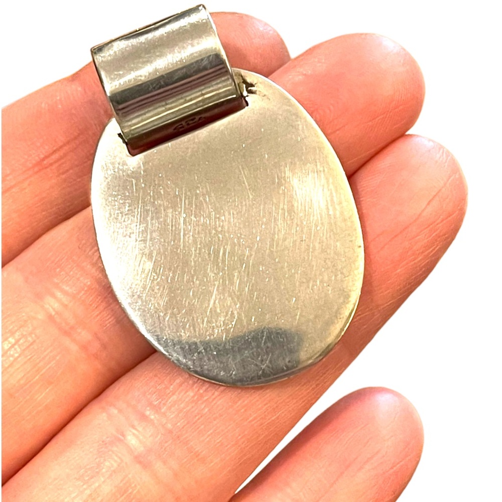 Vintage Taxco Mexico Sterling 925 Dog tag Heavy 17 G handmade